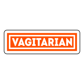 Vagitarian Sticker (Orange)